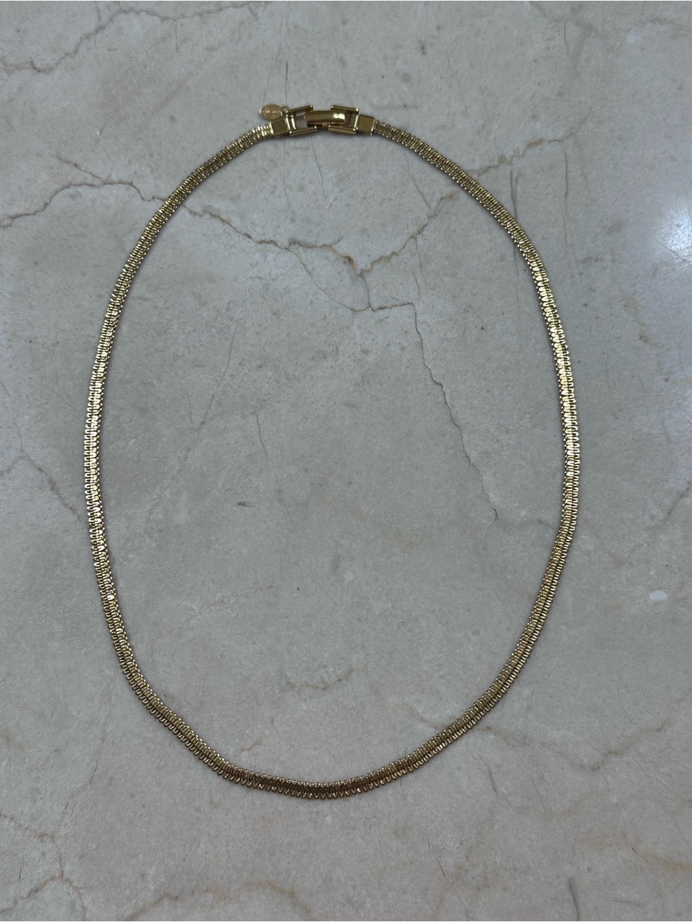 Vintage (1970’s) Monet Gold 18”Serpentine Necklace